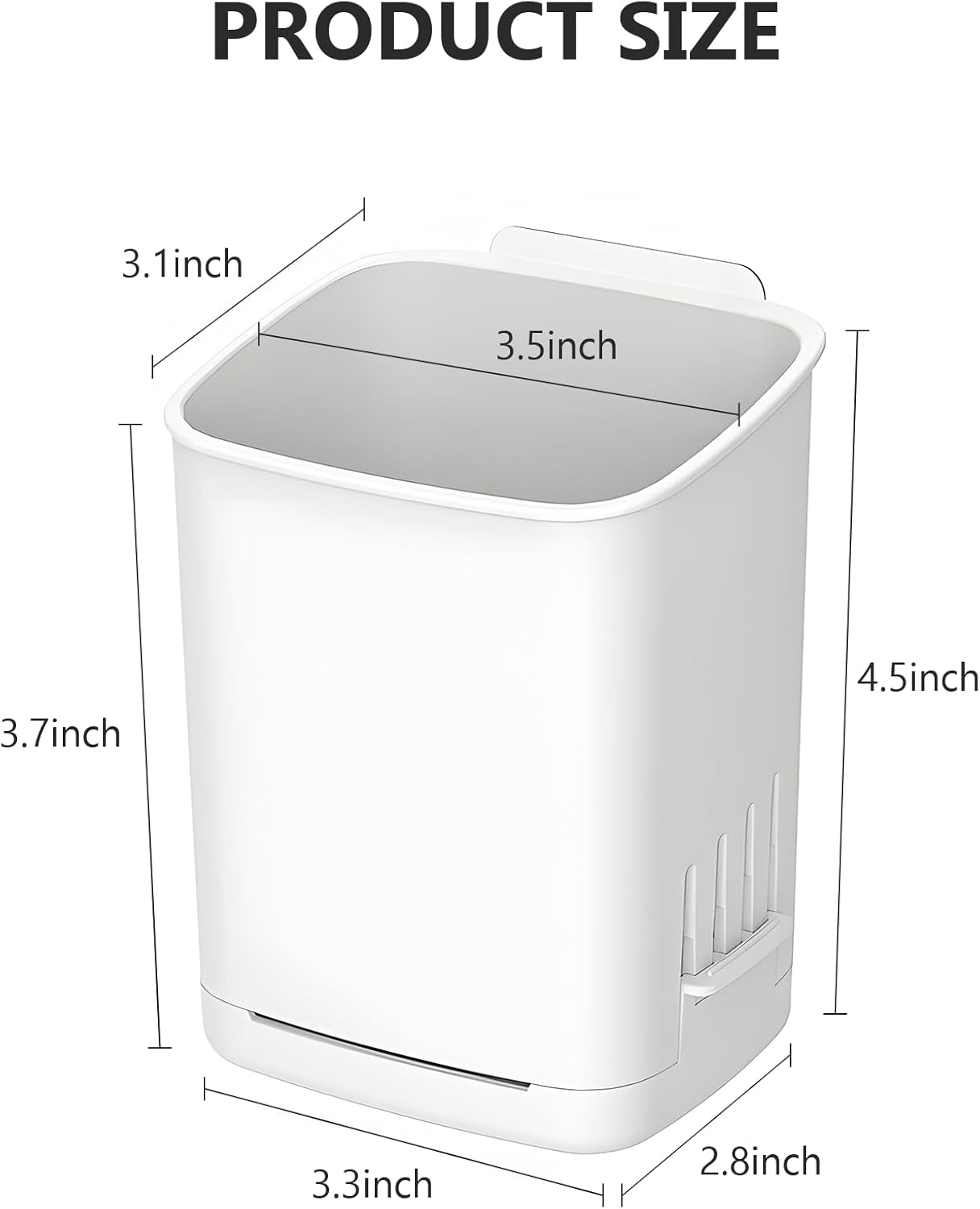 2 Packs Wall Mounted Toothbrush Holders, Self Adhesive Bathroom Toothbrush Wall Holder for Electric Toothbrush, Toothpaste, Razor,Shower Item (White-GlimoraGlow