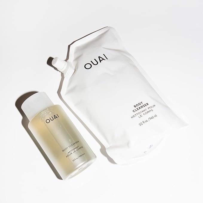 OUAI Body Cleanser Refill, Dean Street - Foaming Body Wash with Jojoba Oil and Rosehip Oil to Hydrate, Nurture, Balance and Soften Skin - Paraben, Phthalate and Sulfate Free Skin Care Products - 32 Oz-GlimoraGlow