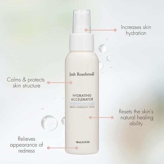 Josh Rosebrook Face Mist Hydrating Spray - Refreshing & Lightweight Antioxidant Hydrating Accelerator - Natural Facial Spray for All Skin Types (100 mL (3.3 fl oz))-GlimoraGlow