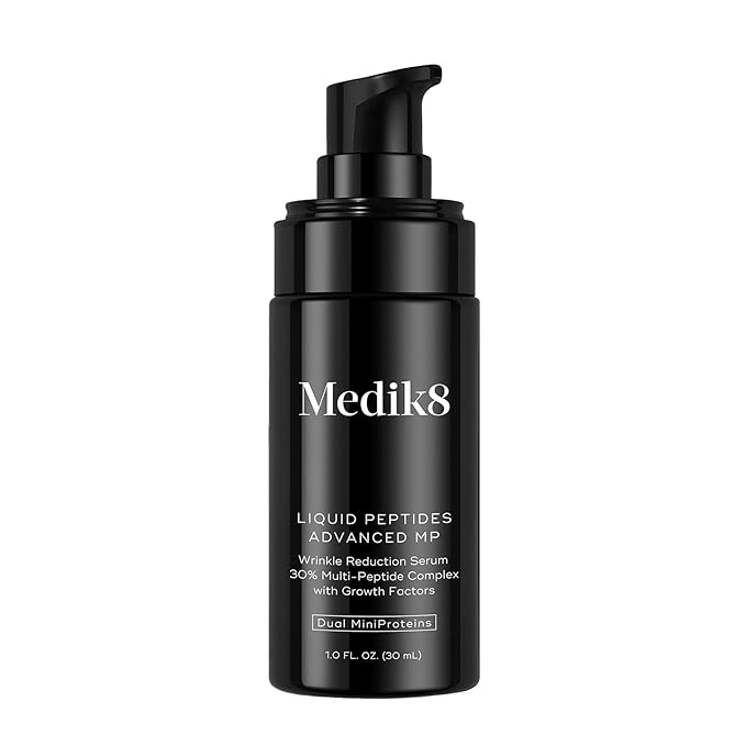 Medik8 Liquid Peptides Advanced MP - Peptide Serum - Face Serum for Wrinkle Reduction - Hydrating and Supports Collagen, Hyaluronic Acid - 1 oz-GlimoraGlow