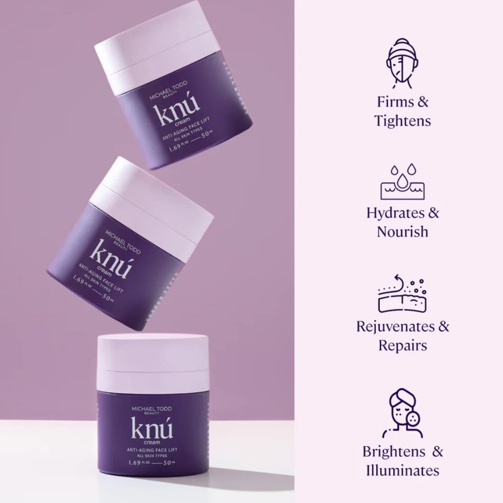 MICHAEL TODD Beauty KNU Cream – Face Lifting, Brightening & Tightening Cream – For Moisturizing & Rejuvenating – With Bakuchiol, Peptides & Snail Secretion – For All Skin Types – 1.68 fl oz/50 mL-GlimoraGlow