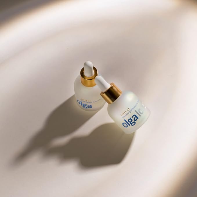 Olga Lorencin Super HA Rapid Hydration Serum - Hyaluronic Acid Face Serum for All Skin Types - Plumps Skin & Boosts Collagen - With 5 Types of Hyaluronic Acid & Chinese Silver Mushroom - 4.32 oz-GlimoraGlow