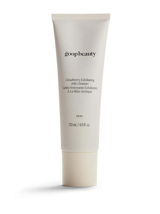 goop Beauty Exfoliating Jelly Cleanser | Face Wash to Clean & Smooth Skin | Squalane, Kakadu Plum, & Vitamin C | Moisturizes & Soothes Skin | Paraben & Silicone Free | 4 fl oz-GlimoraGlow