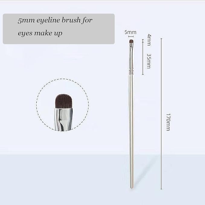 Mini Smudge Brush for Eyeliner,2 PCS Small Smudge Brush for Precision Eyeshadow and Eyeliner,Eyeliner Brush for Powder Gel Cream Liquid Concealer,Eye Makeup Brush Set-GlimoraGlow