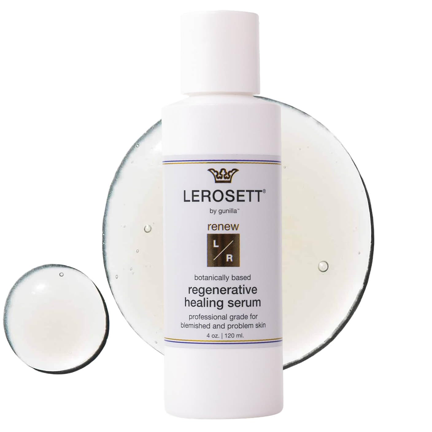 LEROSETT Serum for Acne Scarring Healing, Pimples, Redness, Breakouts, Blemishes, Hydrate & Soothes Irritated Skin, Natural Serum. Spa-Grade, Plant Based, Concentrated - 4 oz-GlimoraGlow