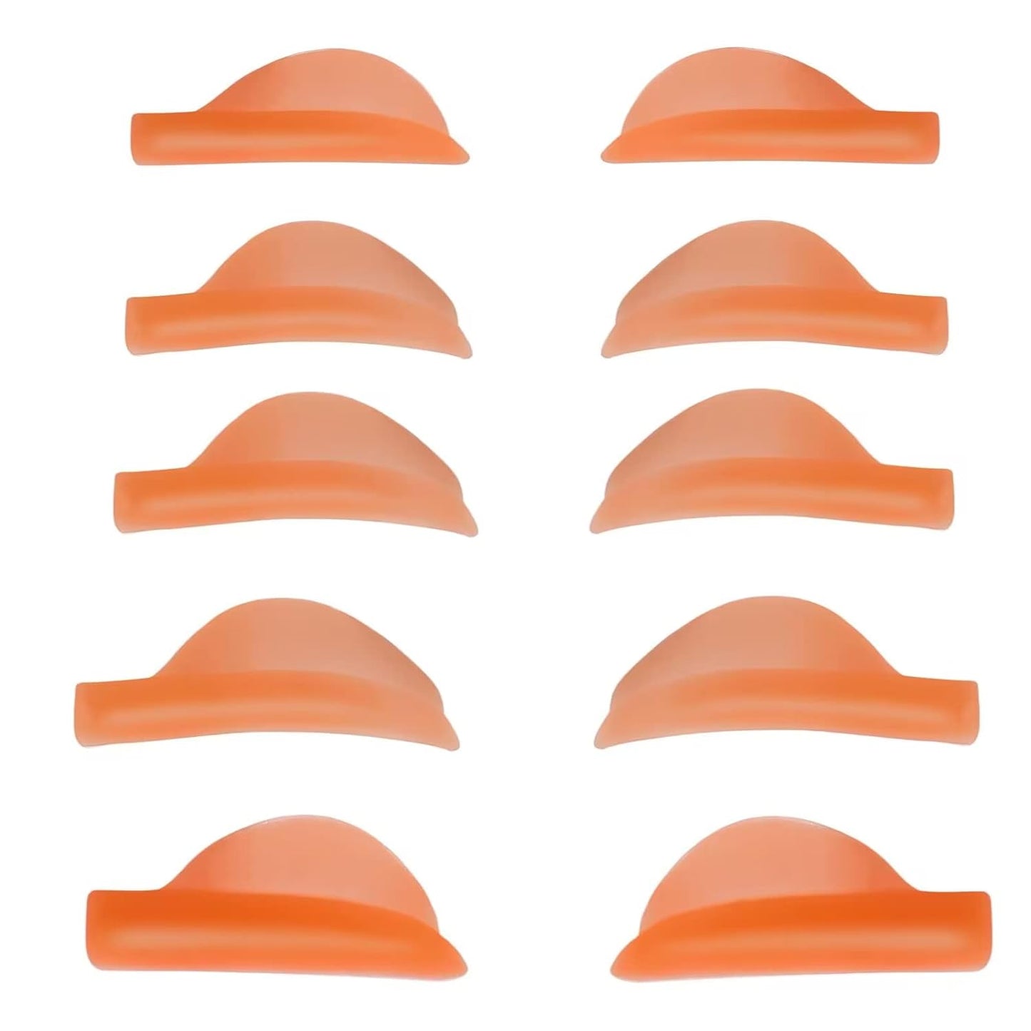 Eyelash Perm Pads Lash Lift Rods Eyelash Perm Silicone Pads 5 Sizes Reusable Soft Lash Lift Pads Shield for Different Length Eyelashes Perfect Lifting (Orange）-GlimoraGlow