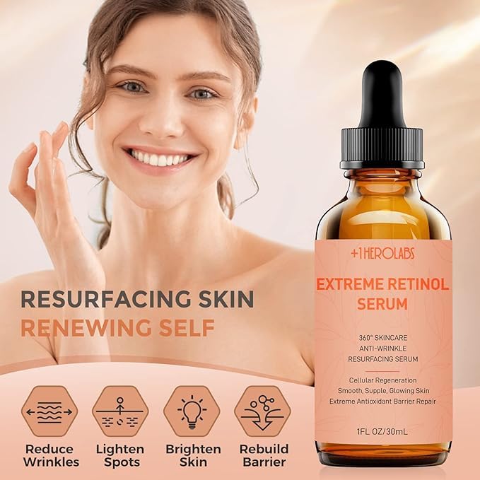 Face Serum Set – Retinol Serum & Hyaluronic Acid for Face – Anti Aging Skin Care Set for Women – Firm, Wrinkle Smoothing-GlimoraGlow