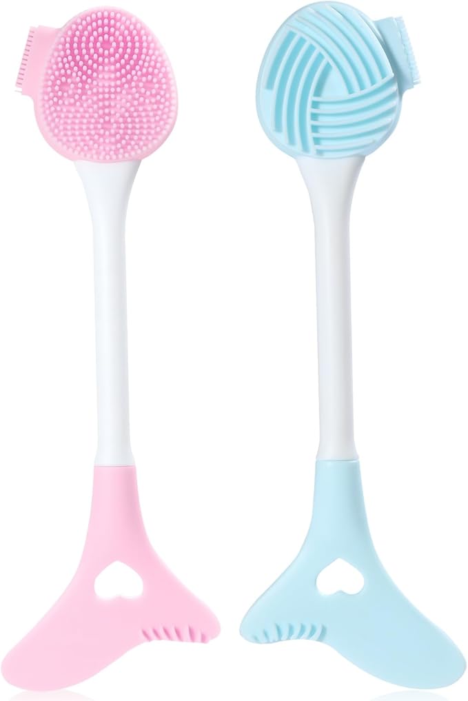 2 Packs Silicone Face Scrubber Exfoliator, Face Mask Brush Applicator, Facial Cleansing Brush, Pore Cleaning Brush, Pore Scrubber for Face-GlimoraGlow