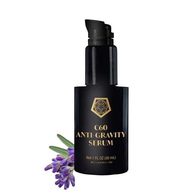 C60 Skincare - Age-Defying Antioxidant Protection - Reduce Wrinkles, Heal Skin, Non-Greasy - Face, Body, Bug Bites, Scarring - Organic Avocado Oil, 99.99% Pure (Regular, C60 Anti-Gravity Serum)-GlimoraGlow