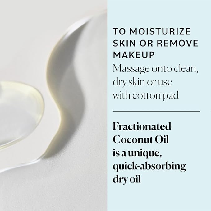 Sky Organics Fractionated Coconut Oil, Hydrating Dry Oil for Moisture, Massage and Makeup Removal, Suitable for All Skin Types, 100% Pure and Cold Pressed Multipurpose Body and Face Oil, 8 fl. Oz-GlimoraGlow