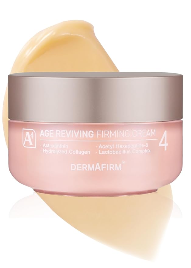 Dermafirm Age Reviving Firming Cream Facial Moisturizer A4 | Hydrating Face Moisturizer for Pore Firming & Skin Elasticity w/Collagen, Astasome & Peptide | No Animal Trials No Paraben 1.69 fl oz-GlimoraGlow