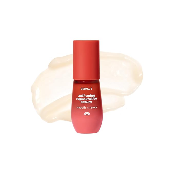 DERMA E Face Serum, Anti Aging Regenerative Retinol Serum for Face, 1 Fl Oz, Vitamin A, Bakuchiol, Glycolic Acid, Green Tea Extract, Helps Reduce Appearance of Fine Lines and Wrinkles-GlimoraGlow