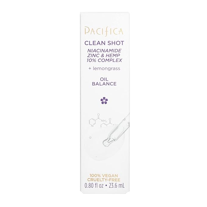 Pacifica Clean Shot Niacinamide Zinc and Hemp 10 Percent Complex Unisex 0.8 oz-GlimoraGlow