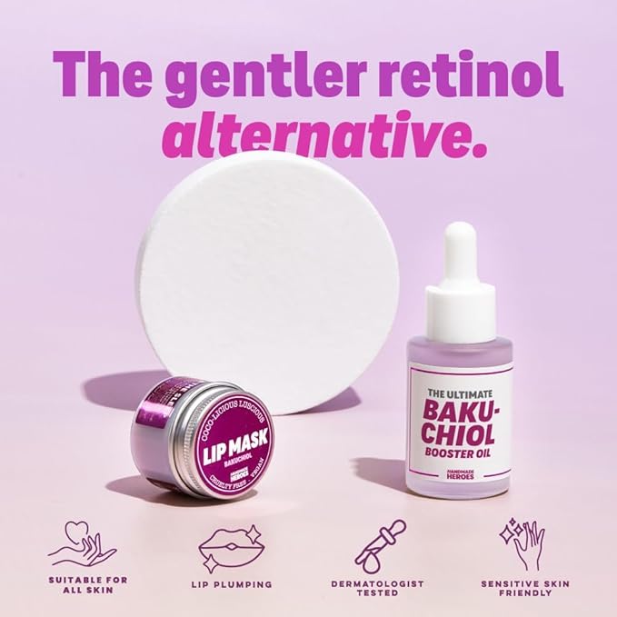 100% Natural Vegan Lip Butter Sleeping Lip Mask, Overnight Lip Moisturizer and Conditioner for Dry Lips. Intensive Lip Balm and Lip Therapy Skin Care with Mango butter (Bakuchiol - Collagen Boosting)-GlimoraGlow