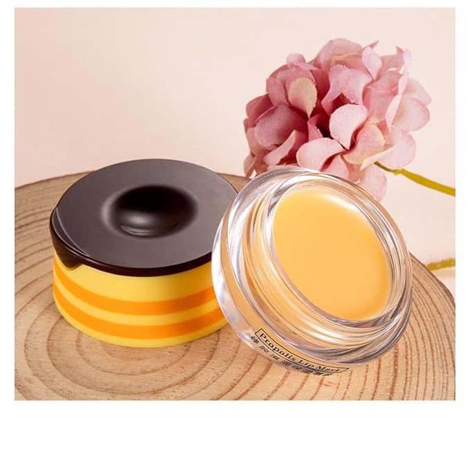 2 Pcs Lip Balm Honey Pot, Honey Moisturizing Lip Mask Reduces Lip Lines and Exfoliator, Prevention Dry & Cracked Lip.-GlimoraGlow