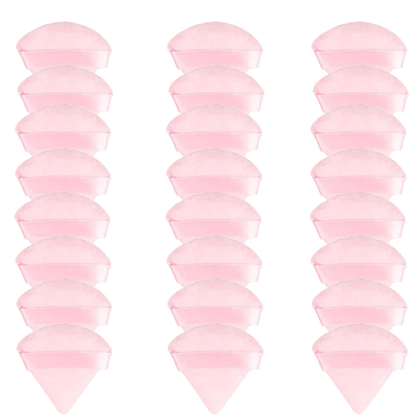 24 Pcs Triangle Powder Puff, Cotton Makeup Puff, Washable Face Powder Puff (24LP), Christmas Gifts Stocking Stuffers for Women Girls-GlimoraGlow