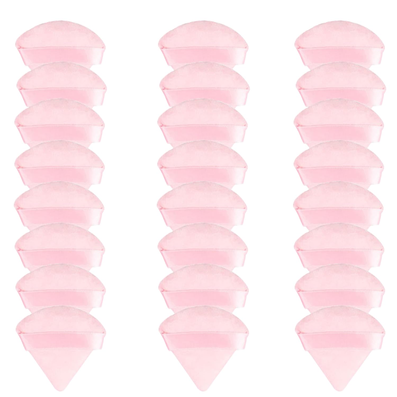 24 Pcs Triangle Powder Puff, Cotton Makeup Puff, Washable Face Powder Puff (24LP), Christmas Gifts Stocking Stuffers for Women Girls-GlimoraGlow