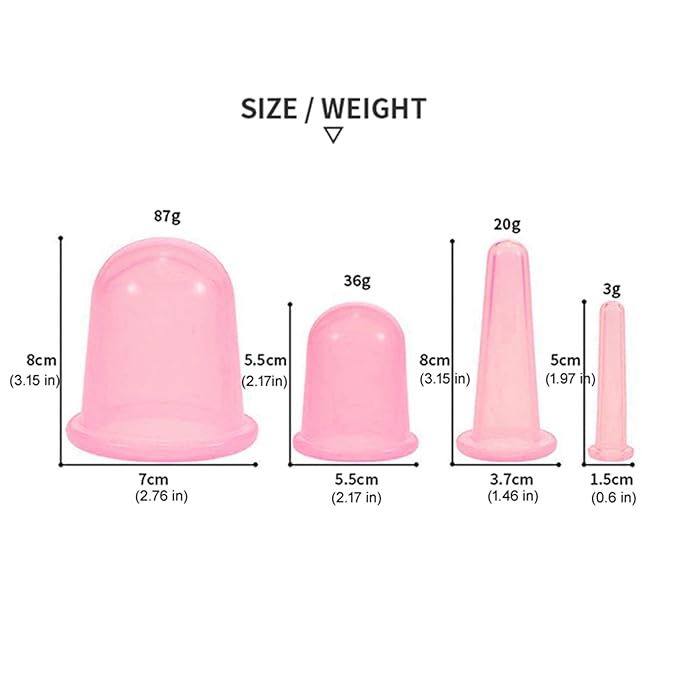 14PCS Facial Cupping for Massage - Face Cupping Set, Vacuum Suction Cups for Neck Body Beauty Anti Cellulite Cup Therapy and Cellulite Massager-GlimoraGlow