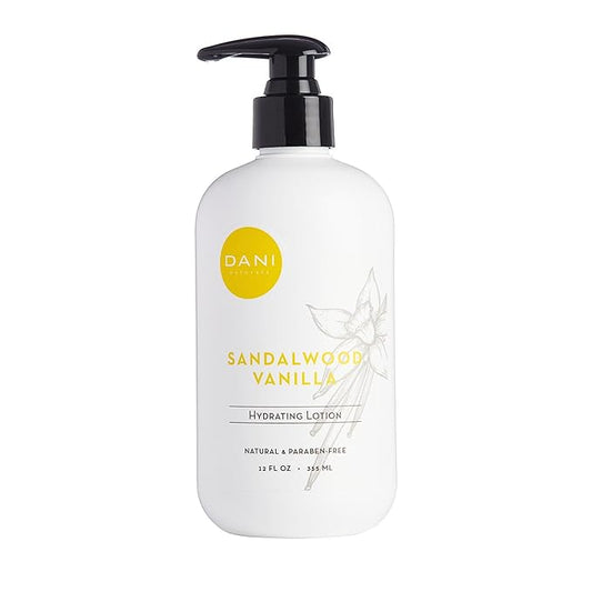 Naturals Hand & Body Lotion - Warm Sandalwood Vanilla Scented Aromatherapy Moisturizer, Deep Hydration for Dry & Dull Skin with Shea Butter, Aloe Vera, & Vitamin E, Cruelty-Free & Vegan, 12 Oz-GlimoraGlow