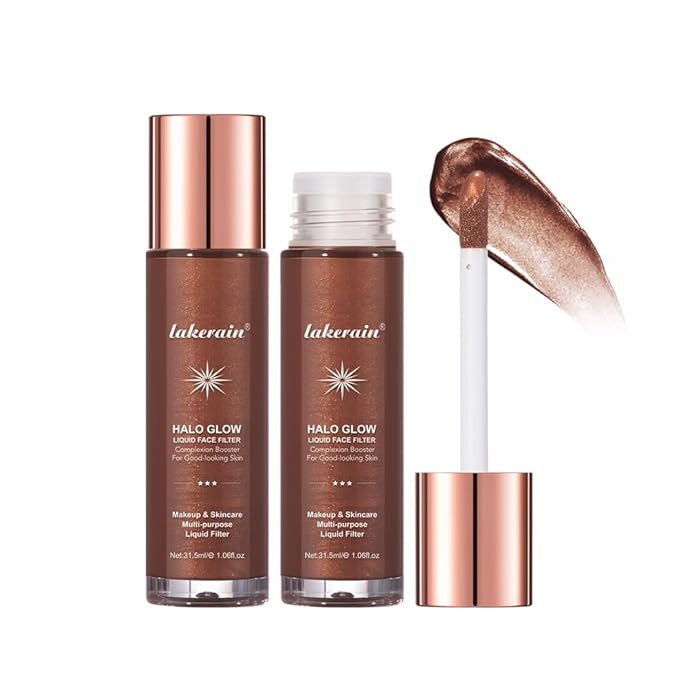 Halo Glow Liquid Face Filter, Complexion Booster For A Glowing, Soft-Focus Look, Infused With Hyaluronic Acid, Vegan & Cruelty-Free 1.06 OZ/31.5ml -08-GlimoraGlow