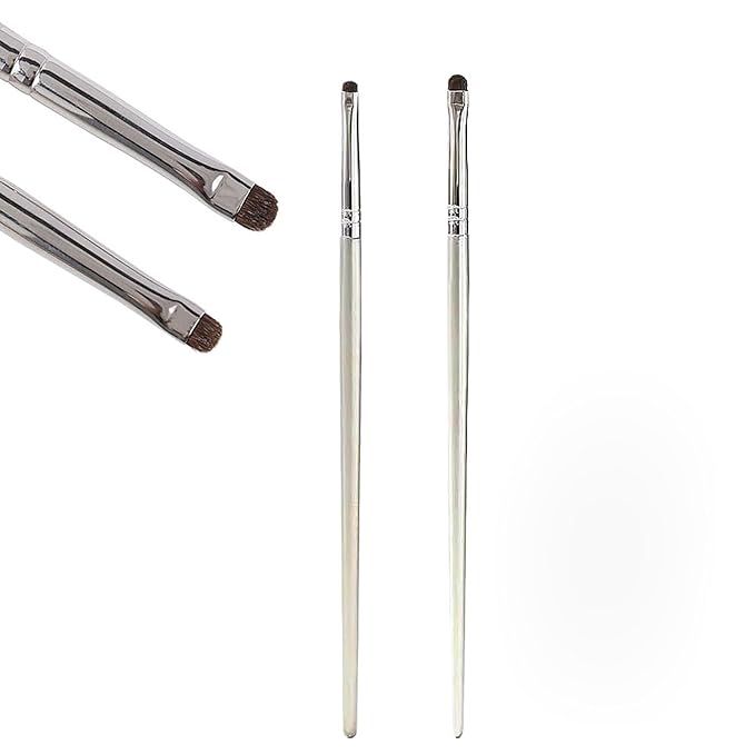 Mini Smudge Brush for Eyeliner,2 PCS Small Smudge Brush for Precision Eyeshadow and Eyeliner,Eyeliner Brush for Powder Gel Cream Liquid Concealer,Eye Makeup Brush Set-GlimoraGlow