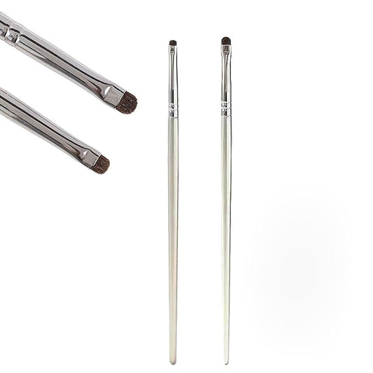 Mini Smudge Brush for Eyeliner,2 PCS Small Smudge Brush for Precision Eyeshadow and Eyeliner,Eyeliner Brush for Powder Gel Cream Liquid Concealer,Eye Makeup Brush Set-GlimoraGlow