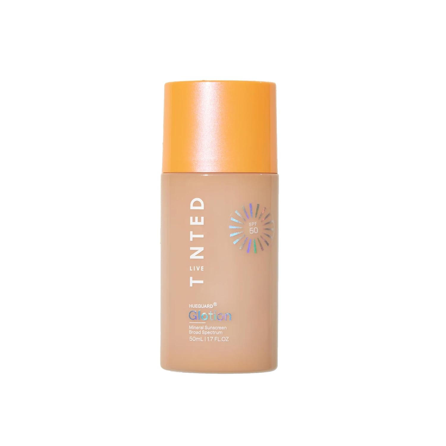 Live Tinted Hueguard Glotion Mineral Tinted Sunscreen For Face SPF 50 – Lightweight Fragrance-Free Sunscreen – Hydrating & Brightening – Clean & Vegan Primer With SPF - Medium Deep .5 FL Oz-GlimoraGlow