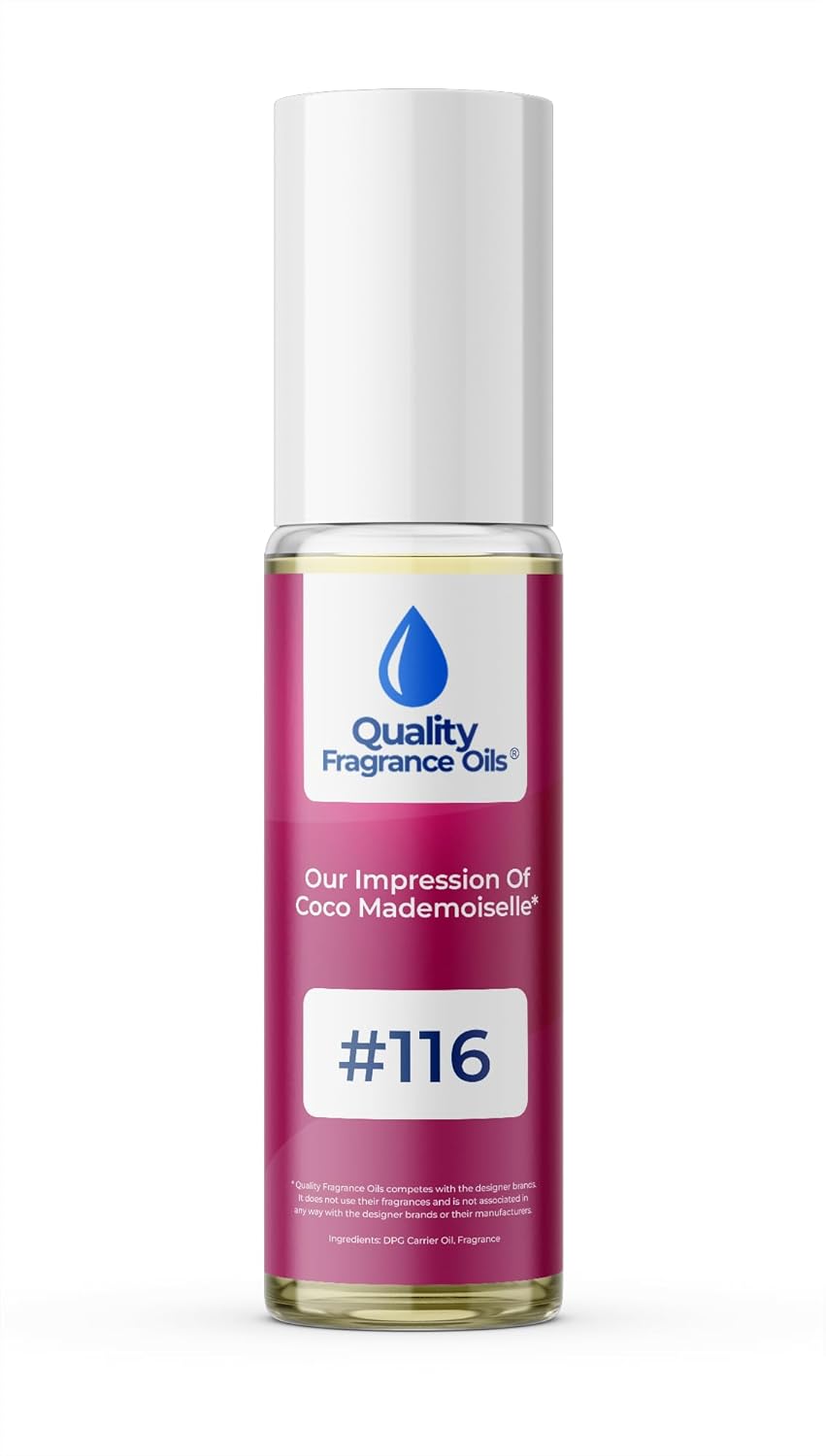 Quality Fragrance Oils' Coco Mademoiselle Impression #116 | Long-Lasting Perfume Oil, Alcohol-Free, Strong Scent, 10ml Roll-On | Affordable Alternative to Designer Fragrances-GlimoraGlow