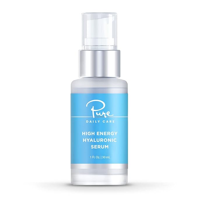 Pure Daily Care High Energy Hyaluronic Serum (1oz) - Hydrating Clinical Grade Hyaluronic Acid Serum-GlimoraGlow