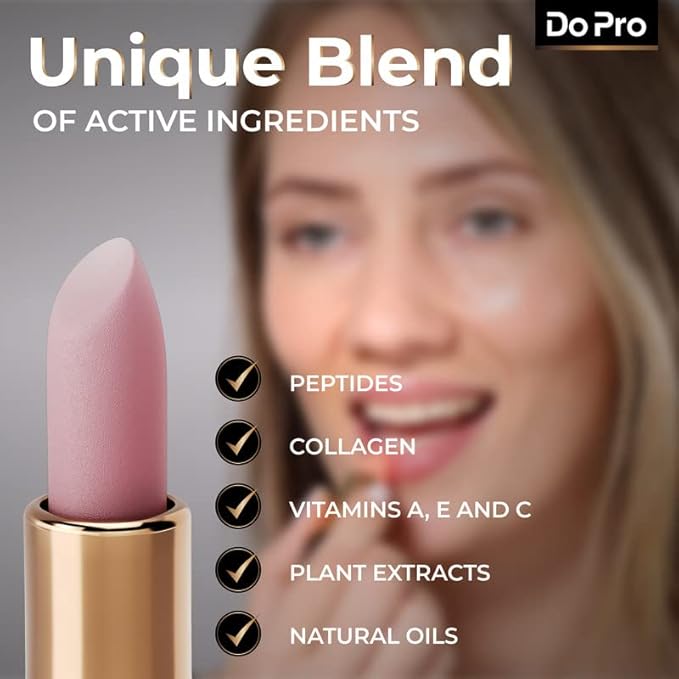 Intensive Boosting Lipgloss - Plumper Stick with Anti-Aging Stimulating Roller, Plumping Lip Stick with Hyaluronic Acid, Collagen, Vitamin C & E - Volumizing & Hydrating Lip Plumping Serum - 5ml-GlimoraGlow