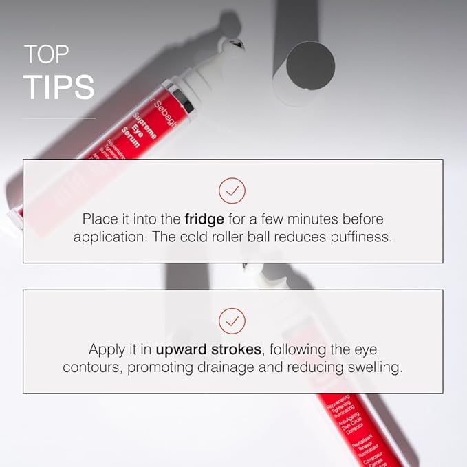 Dr Sebagh® Suprême Under Eye Tightening Serum [ADVANCED ROLL-ON FORMULA] - Under Eye Dark Circle, Puffiness, Fine Lines & Eye Bags Remover - Eye Serum Anti-Aging Wrinkles - Eye Treatment (0.51 fl Oz)-GlimoraGlow