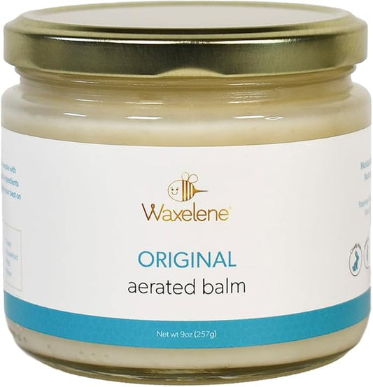 Waxelene Original Aerated Balm Large Jar, Organic Multipurpose Ointment the Petroleum Jelly Alternative Eczema Dry Sensitive Skin Face Moisturizer-GlimoraGlow