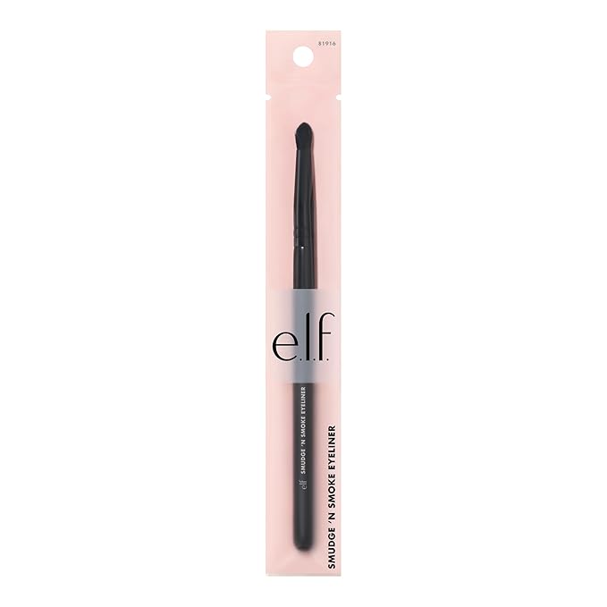 e.l.f. Smudge 'N Smoke Eyeliner Brush, Multi-Use Eyeshadow & Eyeliner Brush For Creating A Perfect Smoky Eye, Vegan & Cruelty-Free-GlimoraGlow