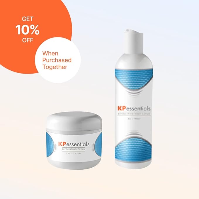KP Essentials - Keratosis Pilaris Exfoliating Cream - Clear Red Bumps on Thighs and Arms For Confident Clear Skin - 4oz (1 Bottle)-GlimoraGlow