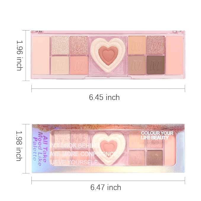 12 Colors Nude White Orange Matte Shimmer Eyeshadow Palette for Eye Makeup,High Pigmented Brown Eye Shadow Primers Powder Palet de sombras de ojos-GlimoraGlow