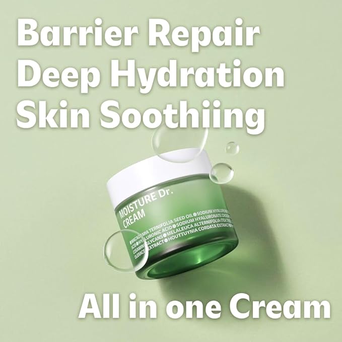 ISOI Moisture Dr. Soothing Cream, Deep Hydration & Barrier Support with Hyaluronic Acid, Lightweight Moisturizer for Sensitive Types, Korean Skin Care (2.37 fl.oz, 70ml)-GlimoraGlow