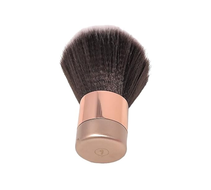 Luxurious and Large Soft Fluffy Powder Brush, Use as a Spray Tan Finishing Tool, Multipurpose Face and Body Barber and Beauty Tool, Large Kabuki Brush by BevyGold (Rosegold)-GlimoraGlow