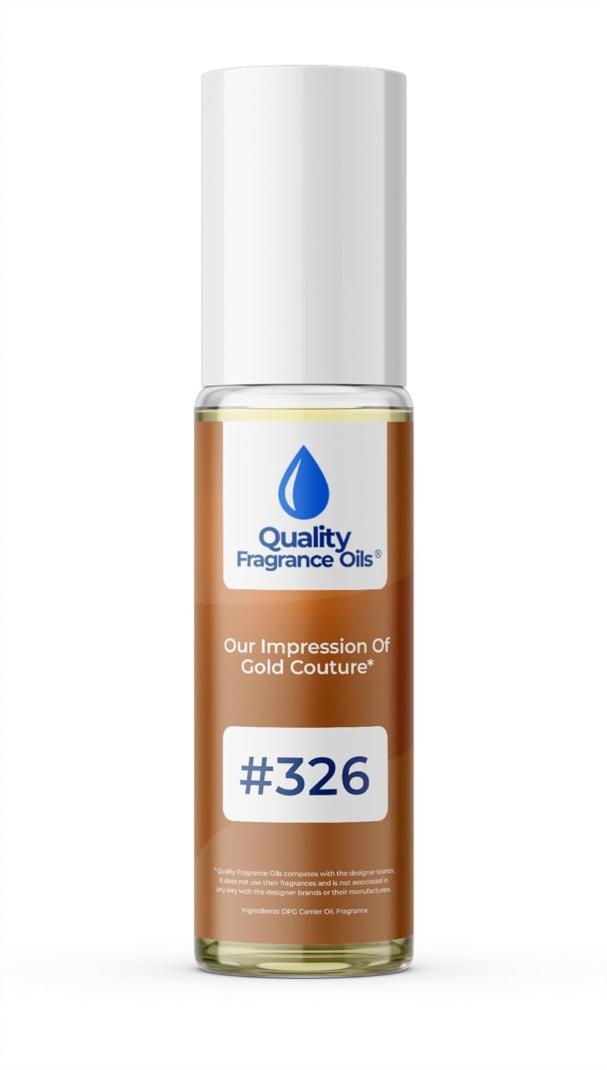 Quality Fragrance Oils' Gold Couture for Women Impression #326 | Long-Lasting Perfume Oil, Alcohol-Free, Strong Scent, 10ml Roll-On | Affordable Alternative to Designer Fragrances-GlimoraGlow