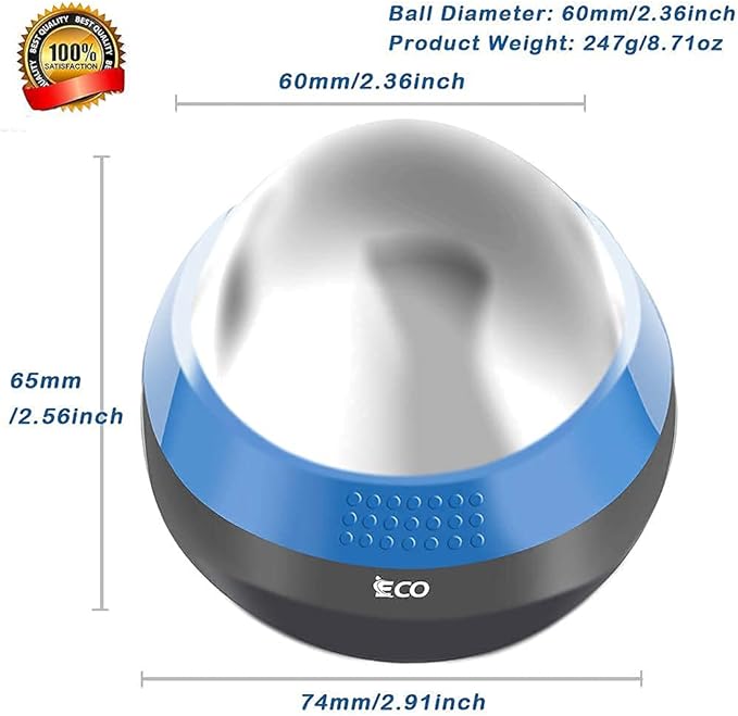 iECO Cryosphere Cold Massage Roller Ball - Massage Ball for Cold & Heat Relief, Myofascial Release, Trigger Point Therapy, Muscle Knots - Deep Tissue Ice Massager-GlimoraGlow