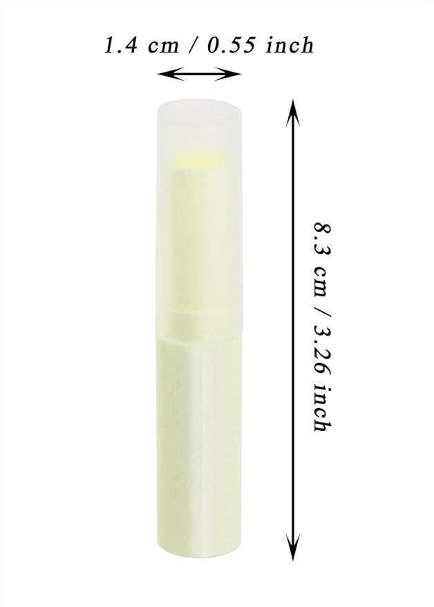 0.14oz Empty Flavored Lip Balm Container Tubes Plastic Homemade Moisturizing Lip Stick with Caps Bulk Fit for Women Adult DIY Making Supplies, 25 Count (Beige)-GlimoraGlow