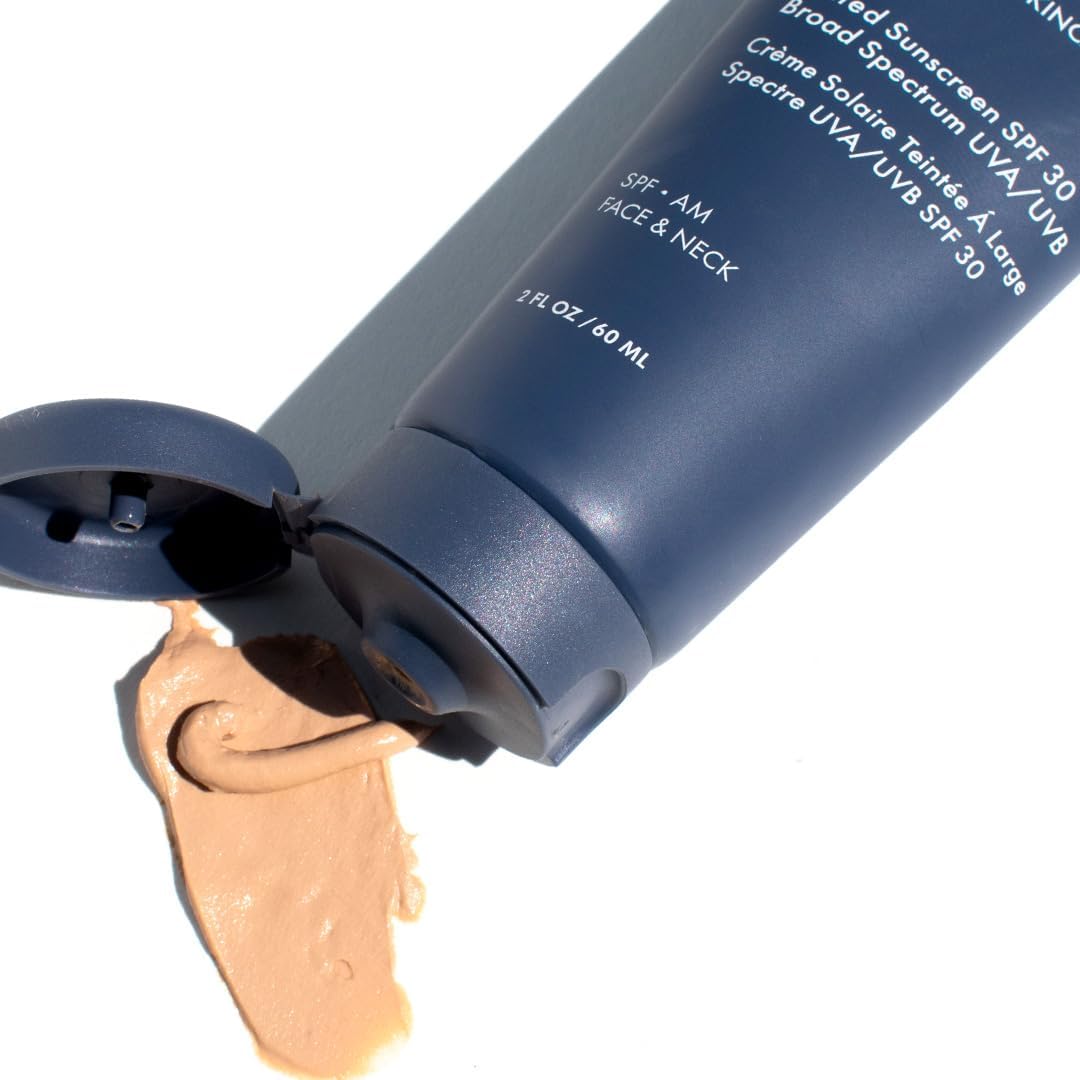 Glowbiotics Tinted Reef-Safe Sunscreen SPF 30: Non-Greasy Daily UVA/UVB Protection | Breathable Mineral Primer with Vitamins, 2 Fl Oz-GlimoraGlow