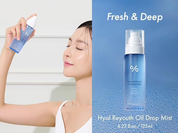 leegeehaam Dr.Ceuracle Hyal Reyouth Oil Drop Mist (125ml / 4.22 fl. oz.) - Facial Serum Mist with Hyaluronic Acid, Panthenol, Fructan, Soothing and Hydrating for All Skin Types-GlimoraGlow