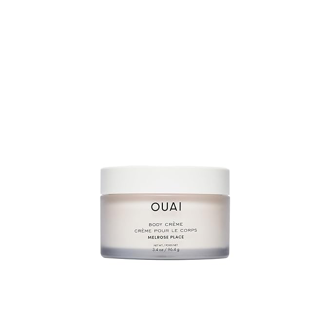 OUAI Body Cream Travel Size, Melrose Place - Hydrating Whipped Body Cream with Cupuaçu Butter, Coconut Oil & Squalane - Softens Skin and Delivers Healthy-Looking Glow - Sulfate Free Skin Care (3.4 Oz)-GlimoraGlow