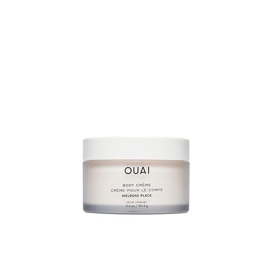 OUAI Body Cream Travel Size, Melrose Place - Hydrating Whipped Body Cream with Cupuaçu Butter, Coconut Oil & Squalane - Softens Skin and Delivers Healthy-Looking Glow - Sulfate Free Skin Care (3.4 Oz)-GlimoraGlow