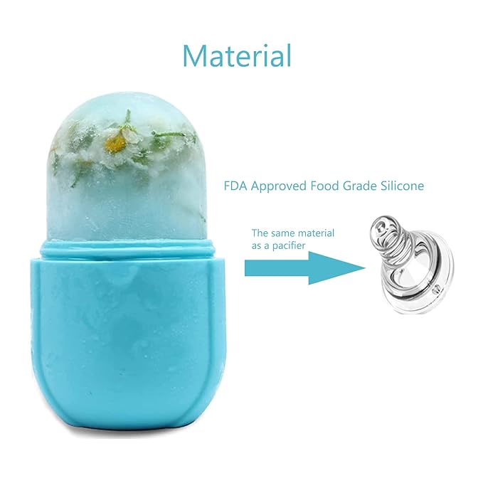 Upgraded Silicone Ice Roller for Face Massage and Skin Care - Facial Beauty Tool for Eyes, Gua Sha and Cooling-GlimoraGlow