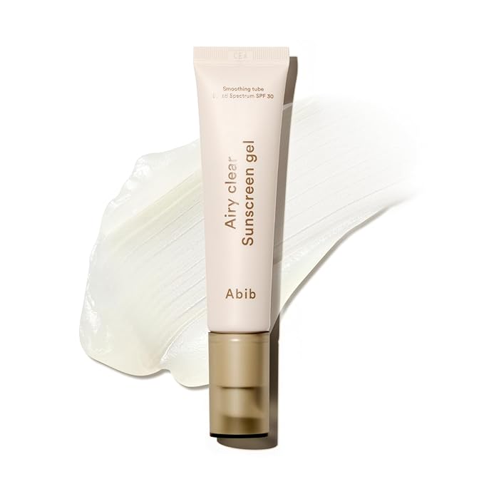Abib Airy Clear Sunscreen Gel SPF30 1.01 fl.oz / 30 g (Semi- matte) | Korean Suncreen, Suncare, Sunblock, No White cast, Reef Safe, Primer poreless-GlimoraGlow