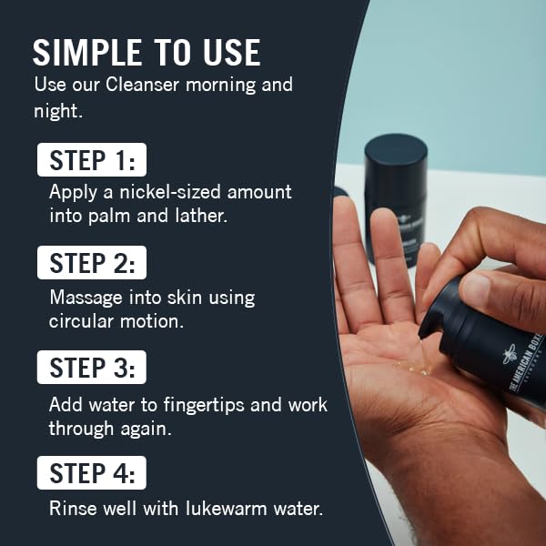 Kickass Cleanser by The American Boxer - Hydrating Mens Face Wash for Men - Essential Vitamins and Minerals - For All Skin Types - Organic - Cruelty Free - Naturally Derived Ingredients-GlimoraGlow