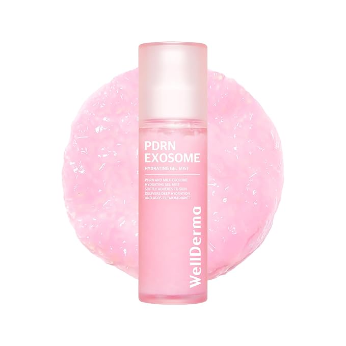 WELLDERMA PDRN Exosome Gel Mist, 100ml / 3.38 fl.oz – Hydrating & Soothing Hydrogel Face Mist with Collagen, Peptides, Hyaluronic Acid, and Botanical Extracts for Daily Skincare-GlimoraGlow