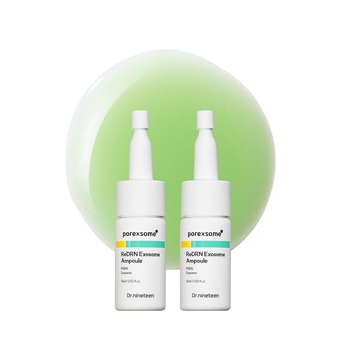 ReDRN Exosome AmpouleㅣBiome PDRN 750,000ppm + Retinol + ExosomeㅣFace Serum for Pore Tightening & FirmingㅣKorean Skin Care (0.50 fl.oz. X 2EA)-GlimoraGlow