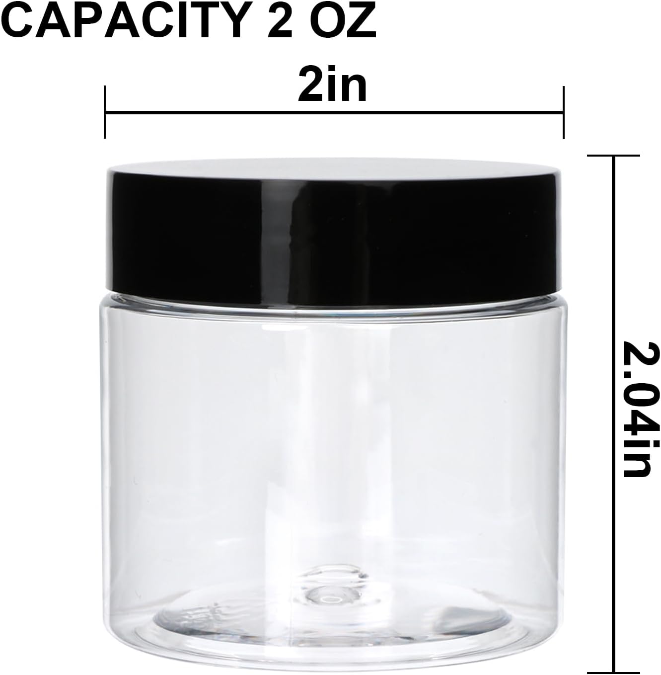 20 Pack 2oz Plastic Containers with Lids, Jars with Lids, Great for storing,lip balms, creams, ointments, cosmetics, samples-GlimoraGlow